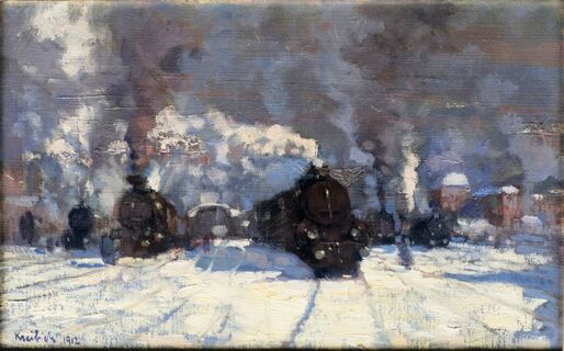 Locomotives in Snow