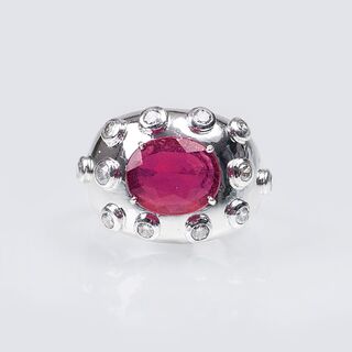 A Ruby Diamond Ring