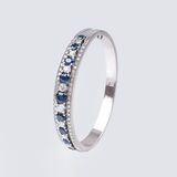 A Vintage Sapphire Diamond Bangle Bracelet - image 2