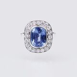 A Sapphire Diamond Ring - image 1