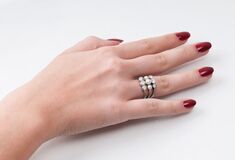 Jugendstil Diamant-Perl-Ring - Bild 2