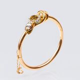 An antique Snake Bangle Bracelet with Diamonds - image 1