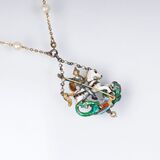 A Pendant 'Saint George with Dragon' on golden necklace - image 1