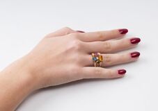 Farb- und Edelstein-Brillant-Ring 'Allegra' - Bild 2