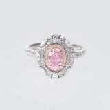 A Fancy Diamond Ring in Light Pink - image 1