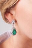 Paar Smaragd-Diamant-Ohrhänger - Bild 2