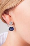 A Pair Sapphire Diamond Earring - image 2