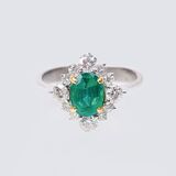 Smaragd-Brillant-Ring - Bild 1