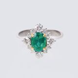 An Emerald Diamond Ring - image 1