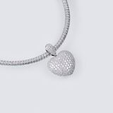 A Heart Shaped Diamond Pendant on Necklace - image 1