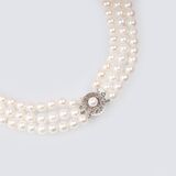 A Three-Row Pearl Necklace - image 1