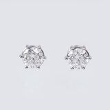 A Pair of Exceptional White Solitaire Earstuds - image 1
