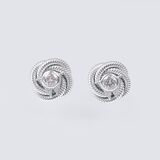 A Pair of Solitaire Diamond Earstuds - image 1