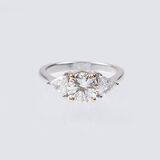 A Solitaire Diamond Ring with Trillian Diamonds - image 1