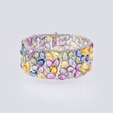 An exceptional Precious Stones Bracelet with multicoloured Sapphires and Diamonds - image 1
