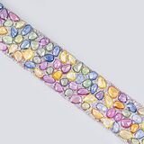 An exceptional Precious Stones Bracelet with multicoloured Sapphires and Diamonds - image 2