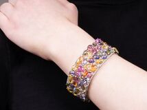 An exceptional Precious Stones Bracelet with multicoloured Sapphires and Diamonds - image 3