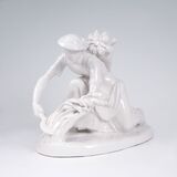 Große Porzellan-Figur 'Schnitterin'