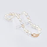A Southsea Pearl Necklace with Diamond Clasp - image 1