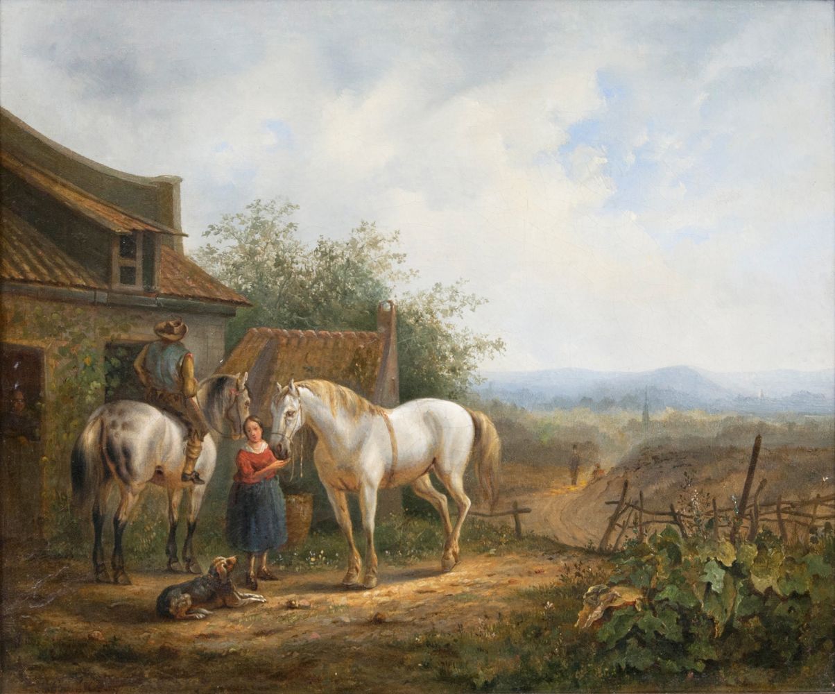 Pieter Gerardus van Os - Resting Horsemen Resting Horsemen