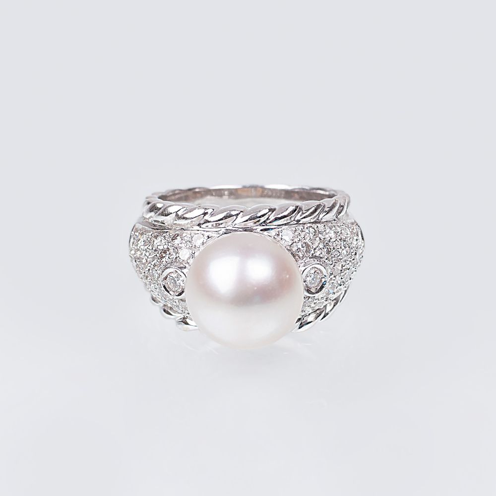 A Diamond Ring with Pearl A Diamond Ring with Pearl