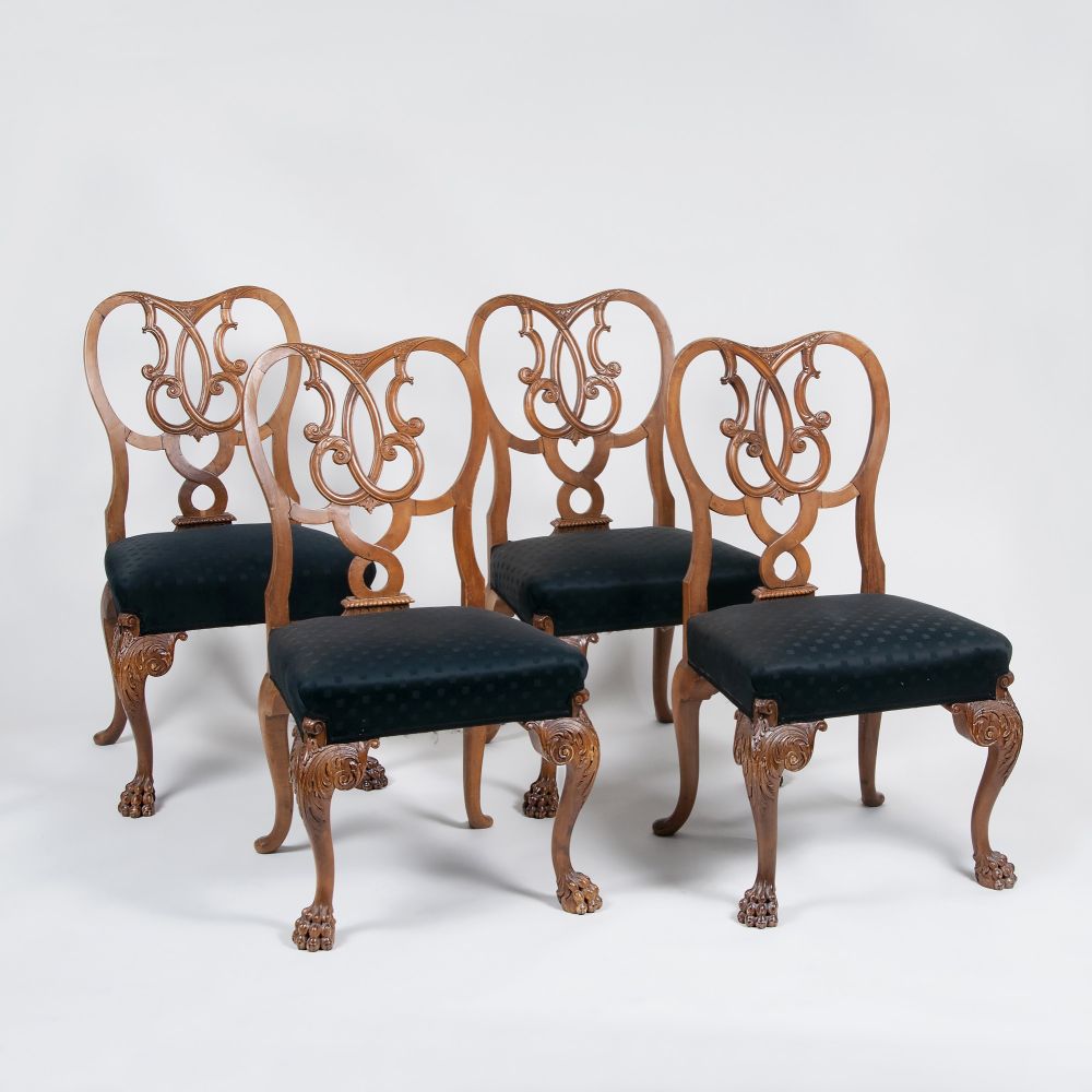 Satz von 4 Georgian Chippendale-Stühlen Satz von 4 Georgian Chippendale-Stühlen