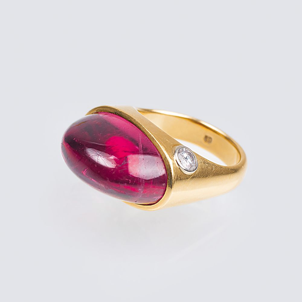 A modern Tourmaline Ring with Solitaire A modern Tourmaline Ring with Solitaire