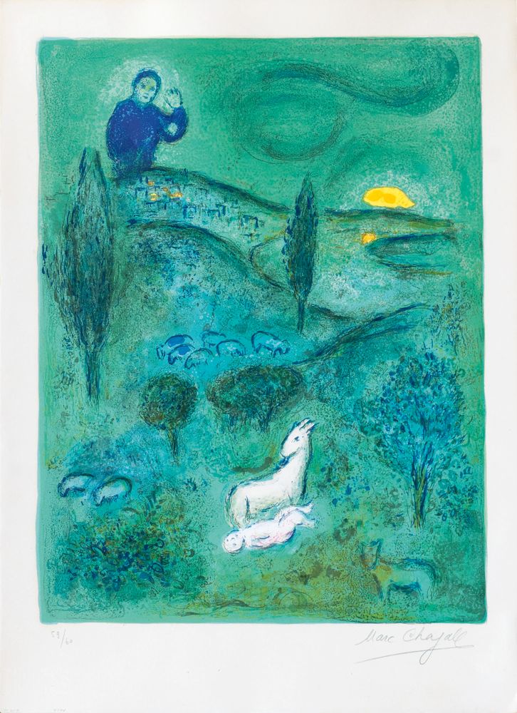 Marc Chagall - Daphnis and Chloe: Lamon discovers Daphnis Daphnis and Chloe: Lamon discovers Daphnis
