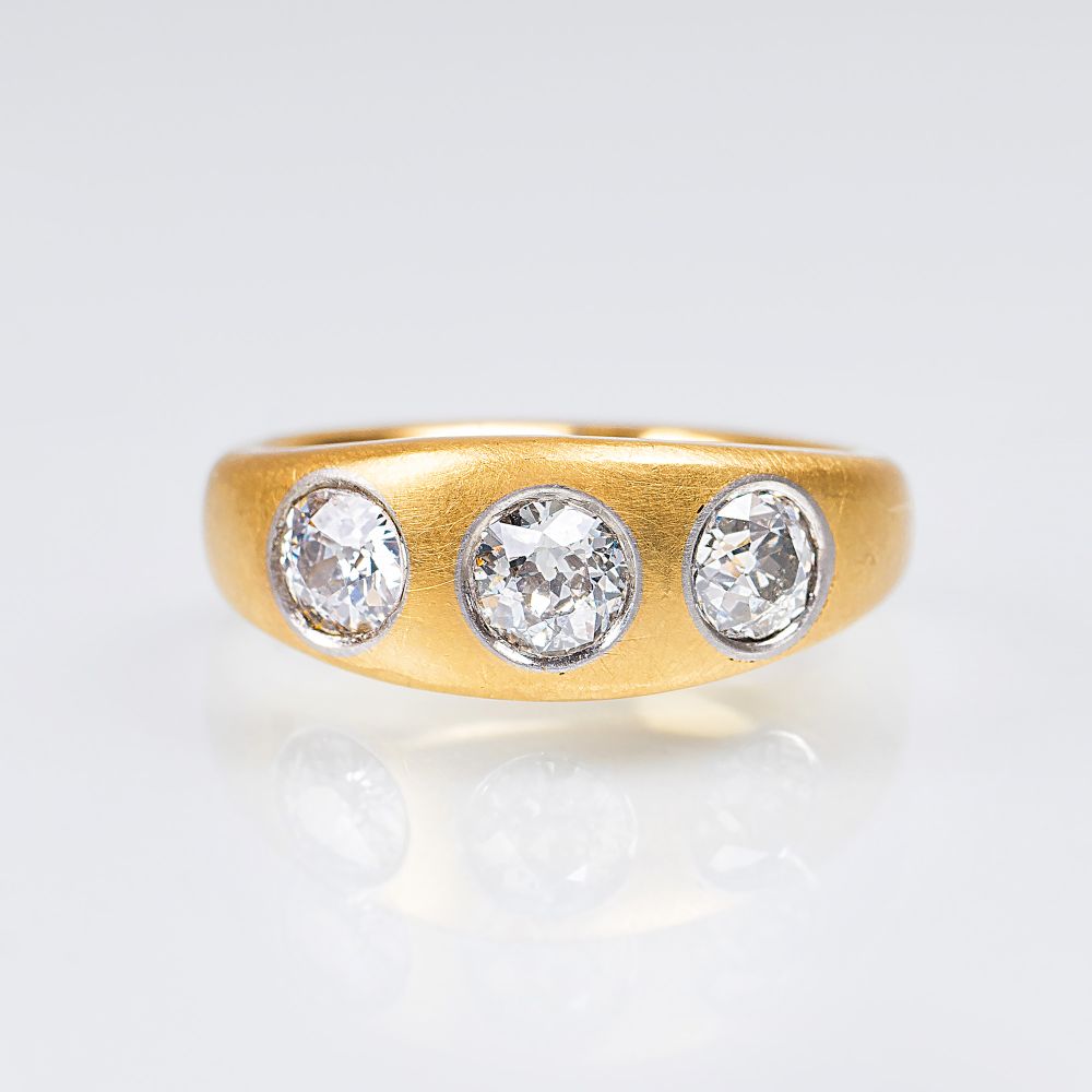 A Ring with Old Cut Diamonds A Ring with Old Cut Diamonds