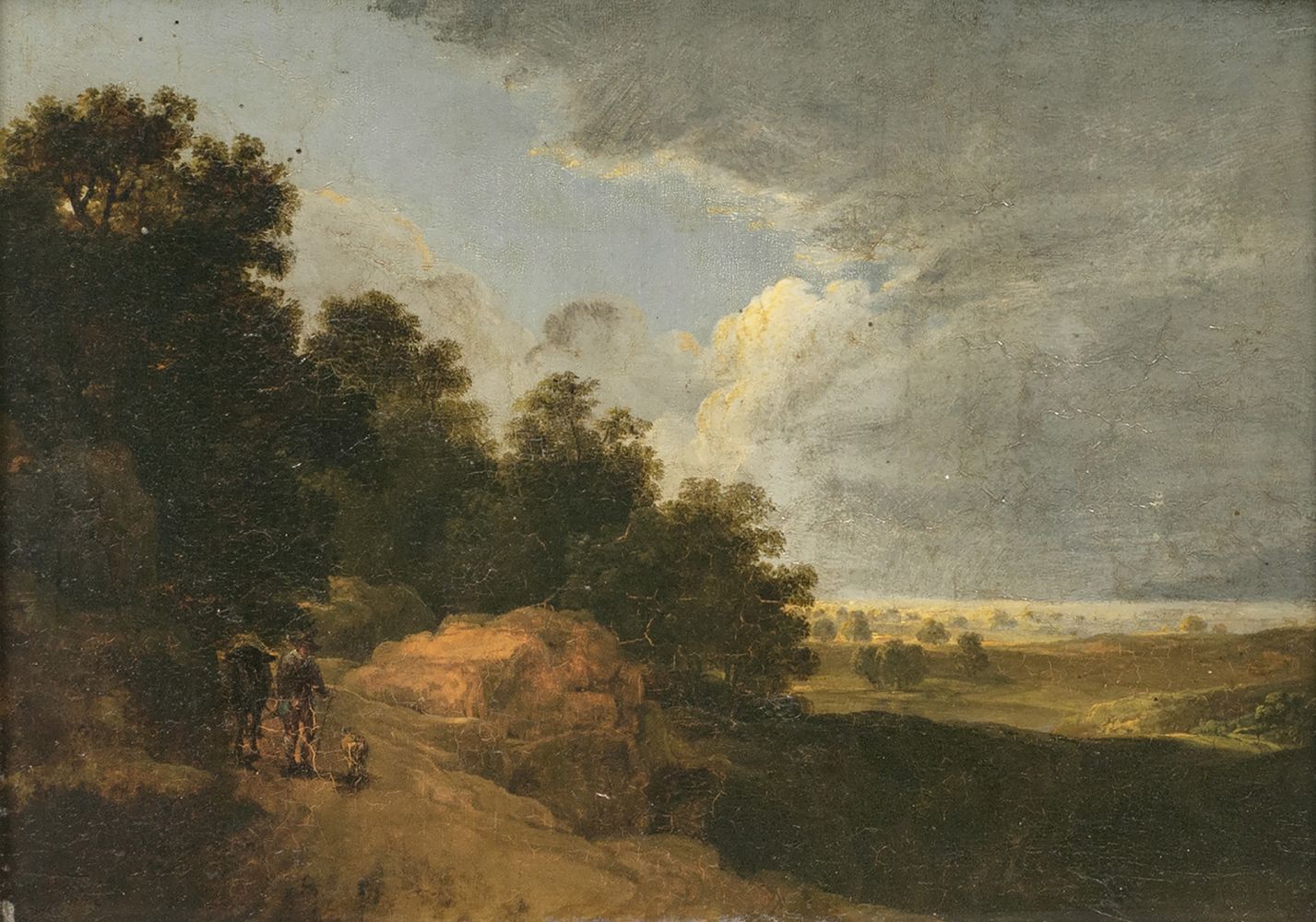 Meindert Hobbema, Umkreis - Companion Pieces: Extensive Landscapes with Travellers Companion Pieces: Extensive Landscapes with Travellers