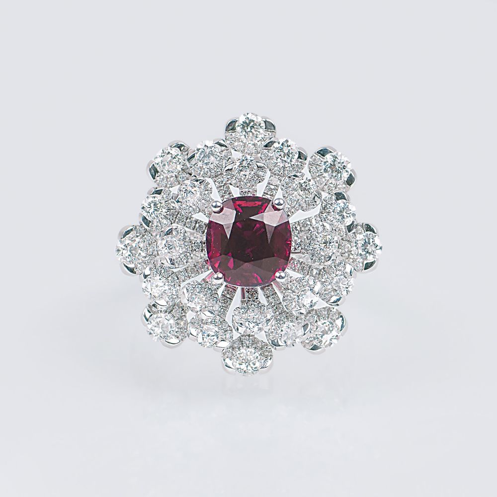 A Diamond Tourmaline Ring