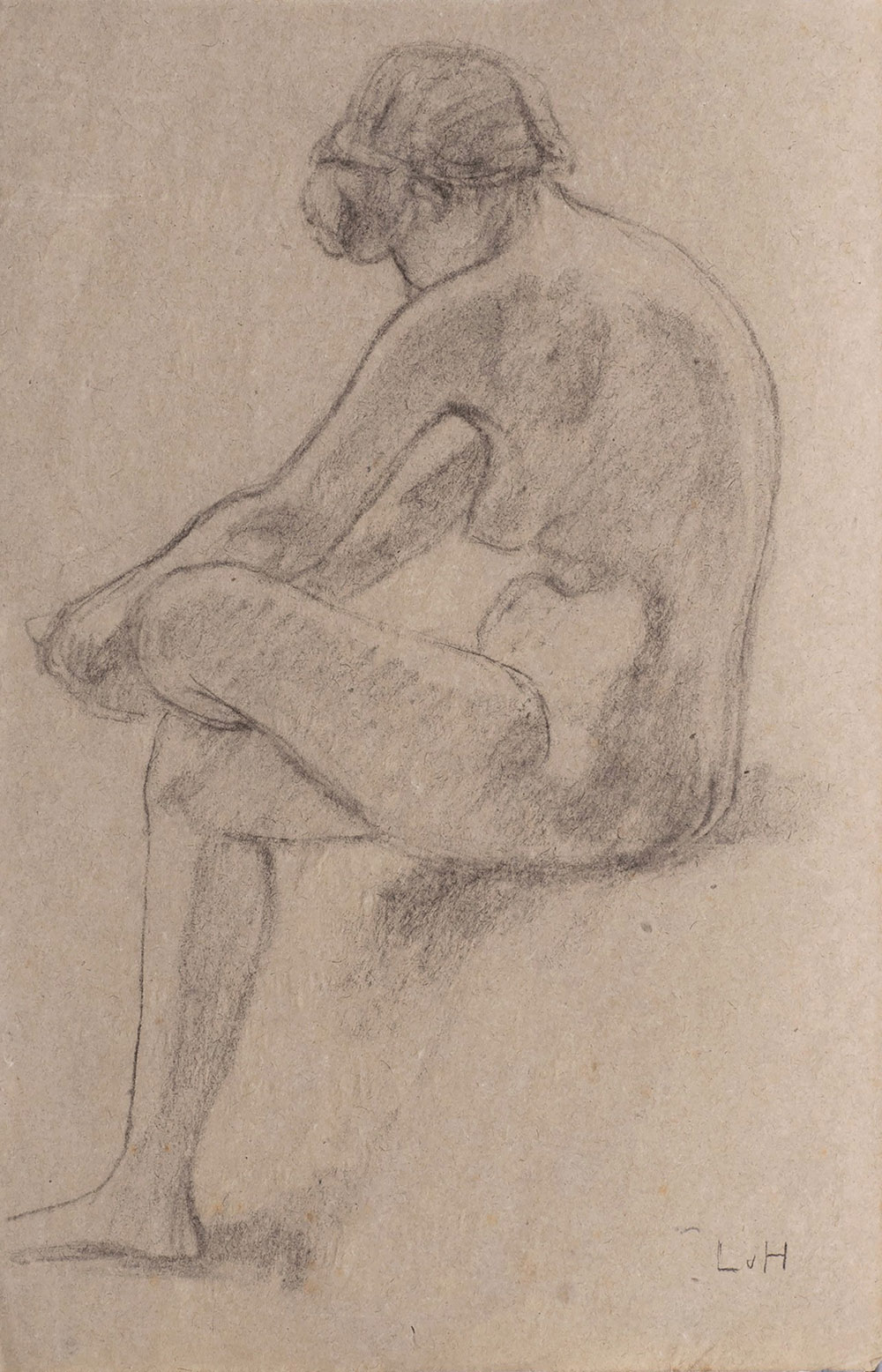 Ludwig von Hofmann - Seated female Nude Seated female Nude