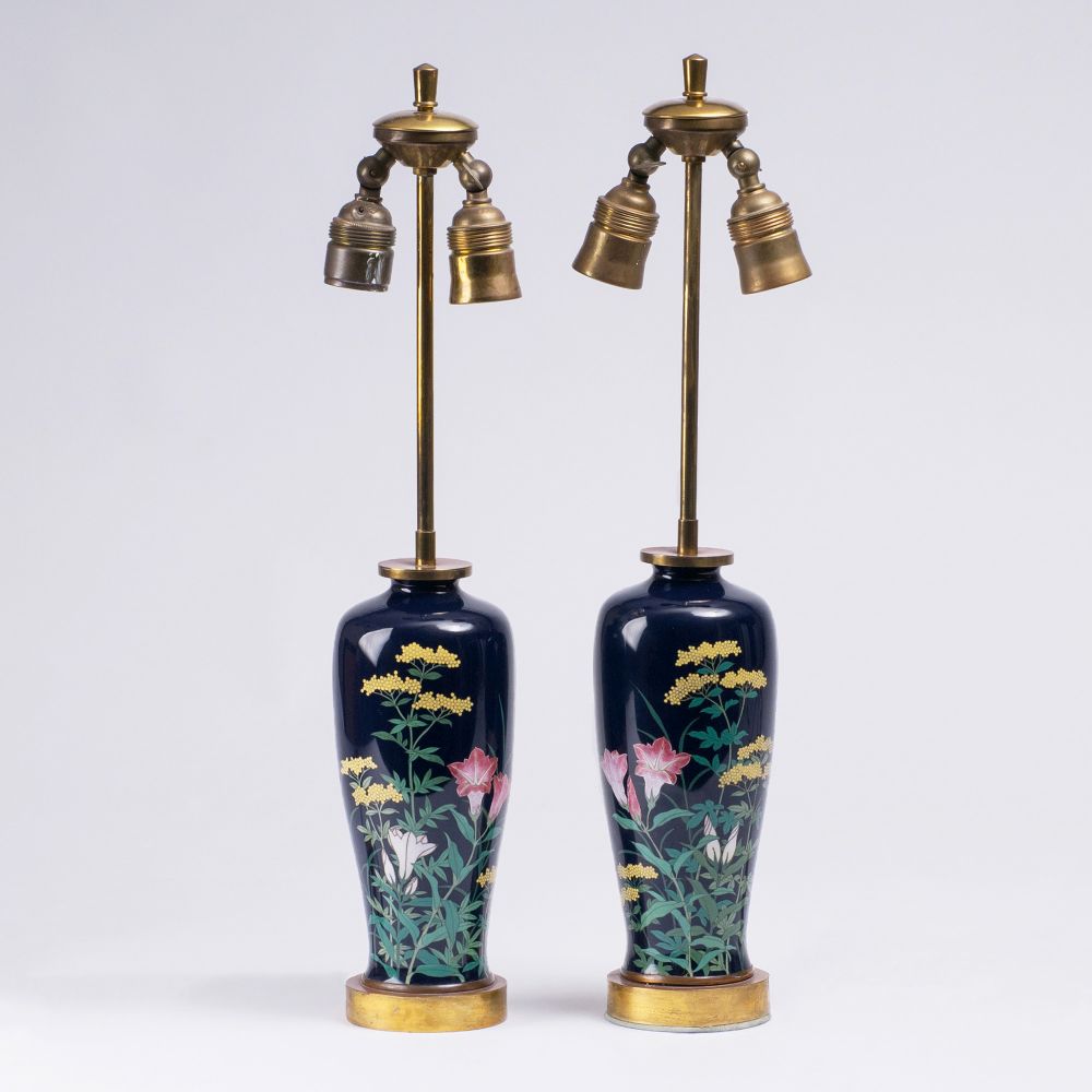 A Pair of Cloisonné Vases - image 2