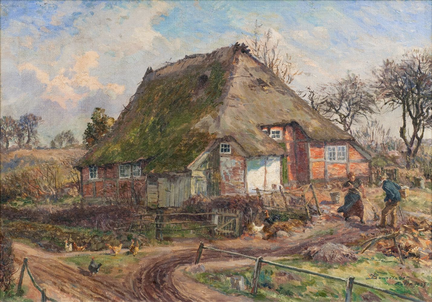 Burmeister, tätig 1. Hälfte 20. Jh. - Farm House near Eutin Farm House near Eutin
