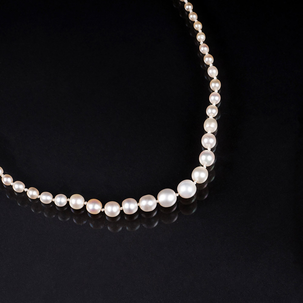 A Natural Pearl Necklace