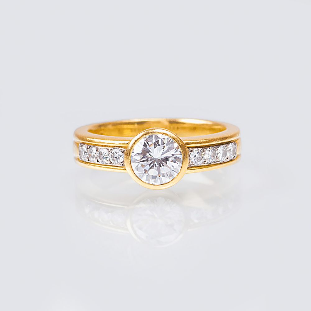 A Solitaire Diamond Ring in Rare White A Solitaire Diamond Ring in Rare White