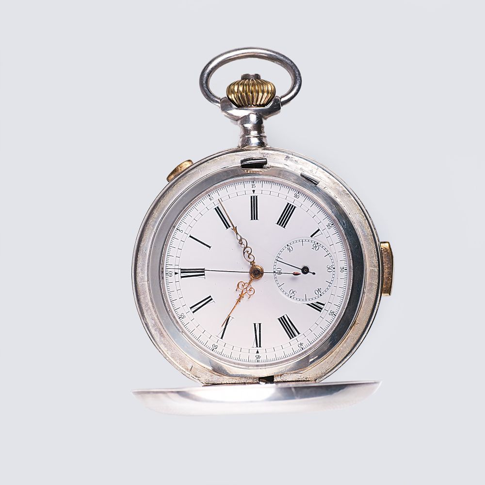 Qualité Boutte - A Savonette Pocket Watch Chronograph with Minute Repeater on Necklace A Savonette Pocket Watch Chronograph with Minute Repeater on Necklace