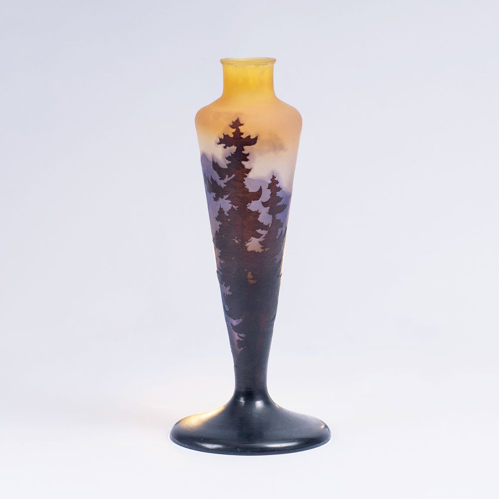 A Large Vase with Mountain Landscape