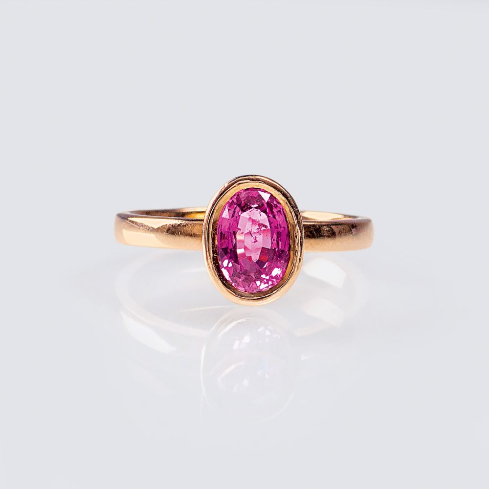 Natürlicher Pink Saphir Ring Natürlicher Pink Saphir Ring