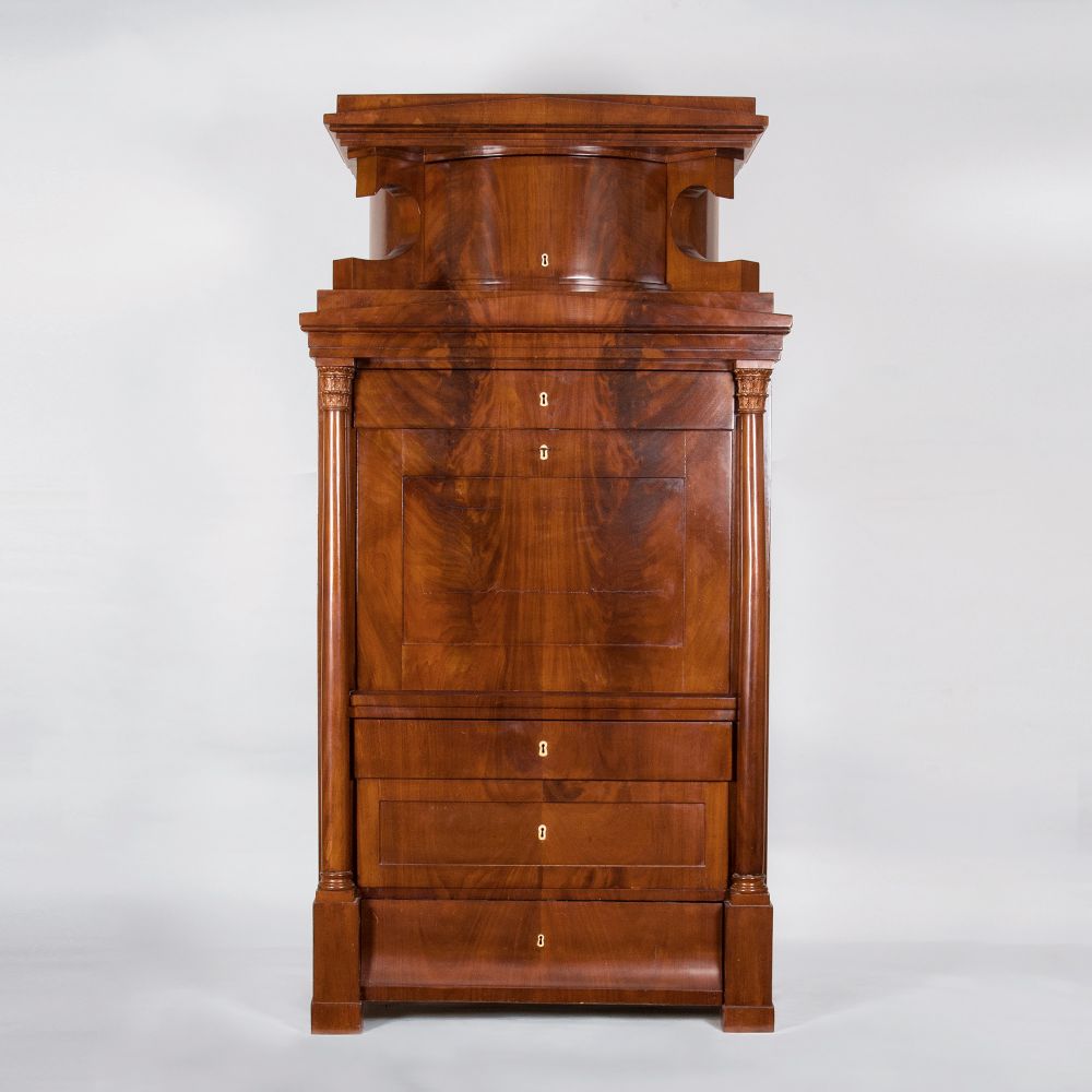 Großer Biedermeier-Schreibschrank - Bild 2