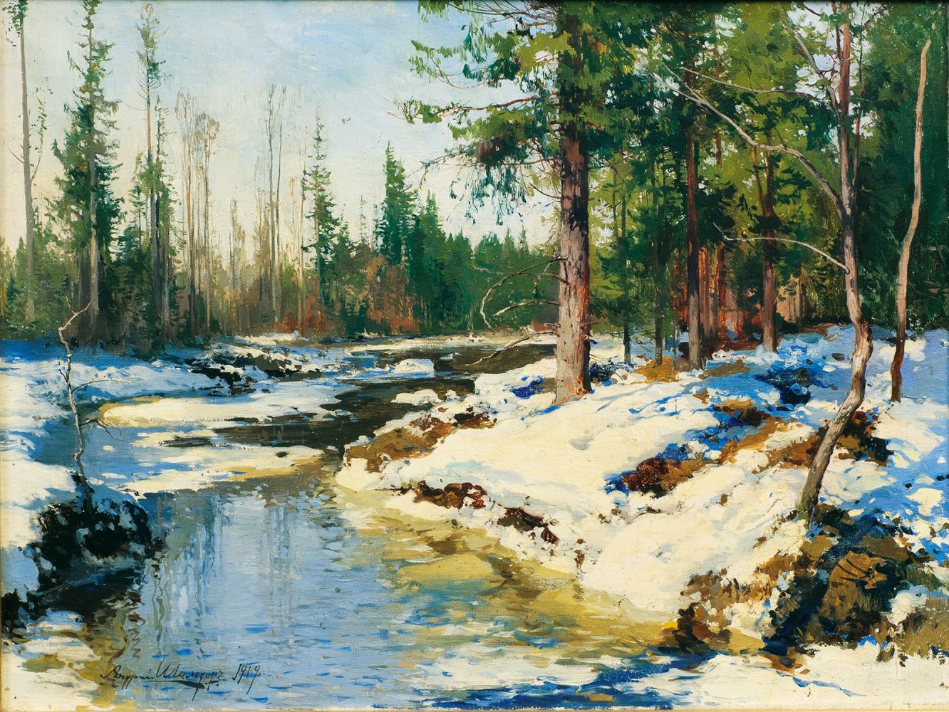 Andreij Nikolaevich Shilder - Vorfrühling im Wald Vorfrühling im Wald