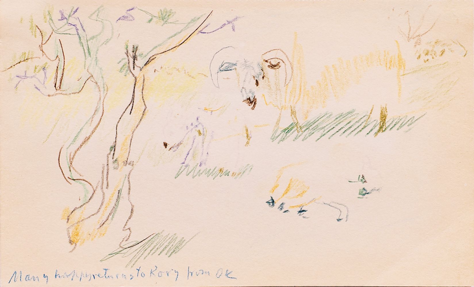 Oskar Kokoschka - Sheep and Lambs Sheep and Lambs