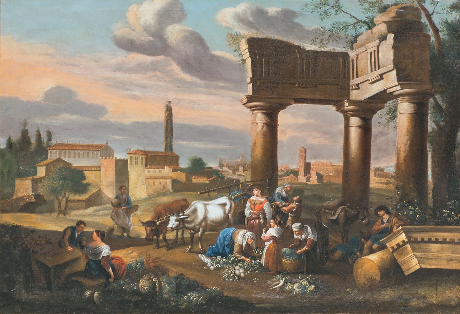 Paar Gegenstücke: Markt in römischen Ruinen - Bild 2