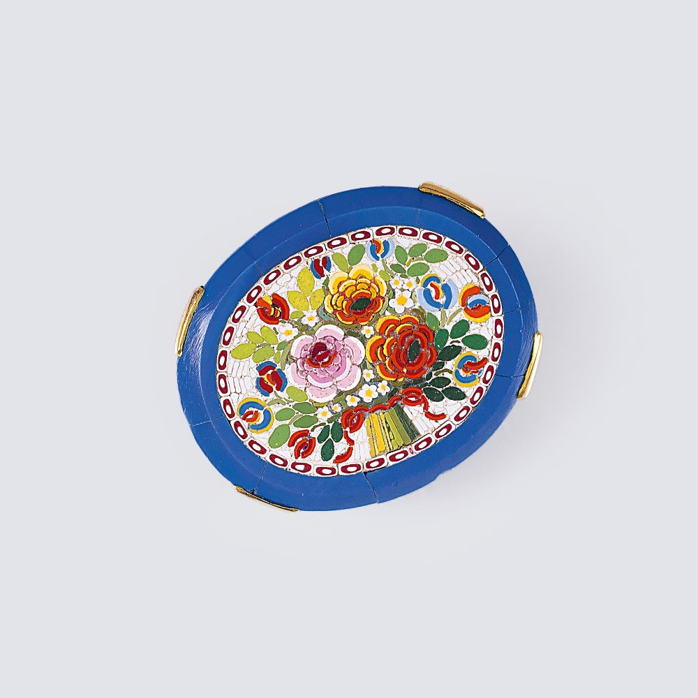 Goldbrosche mit Mikromosaik Goldbrosche mit Mikromosaik