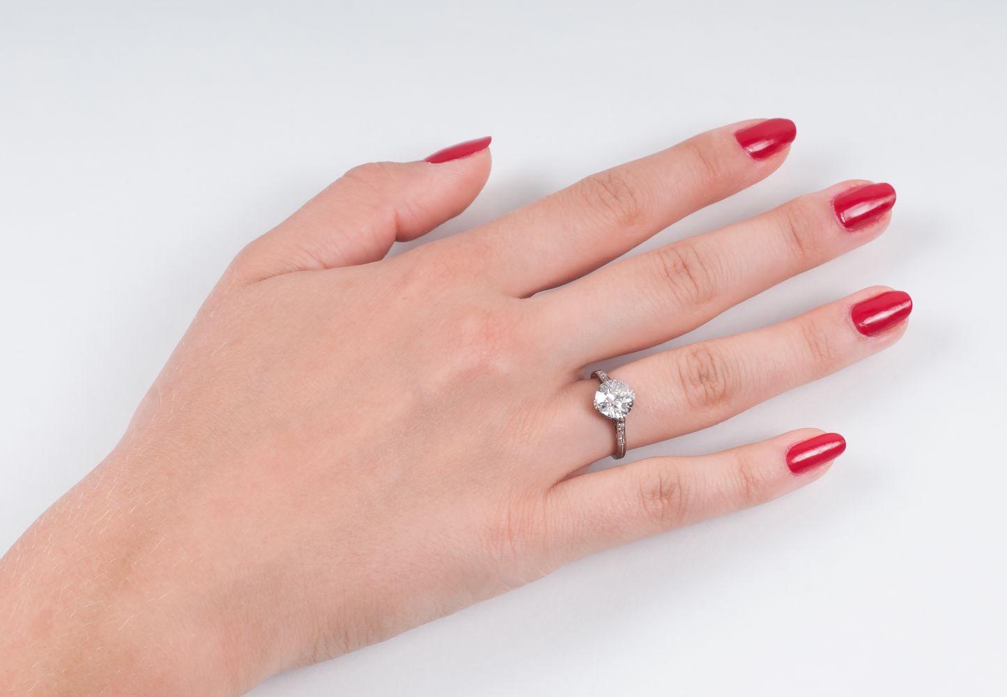 An Art Nouveau Solitaire Diamond Ring - image 4