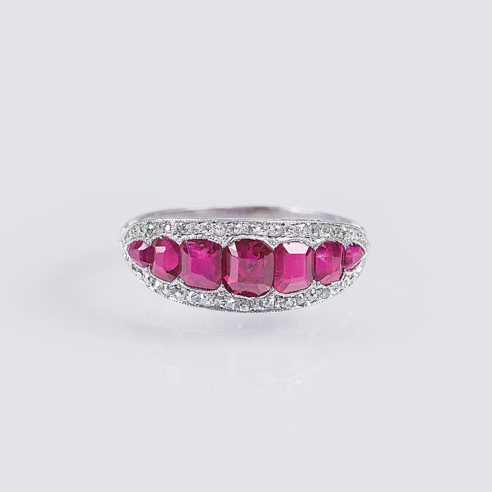 Jugendstil Rubin-Diamant-Ring Jugendstil Rubin-Diamant-Ring