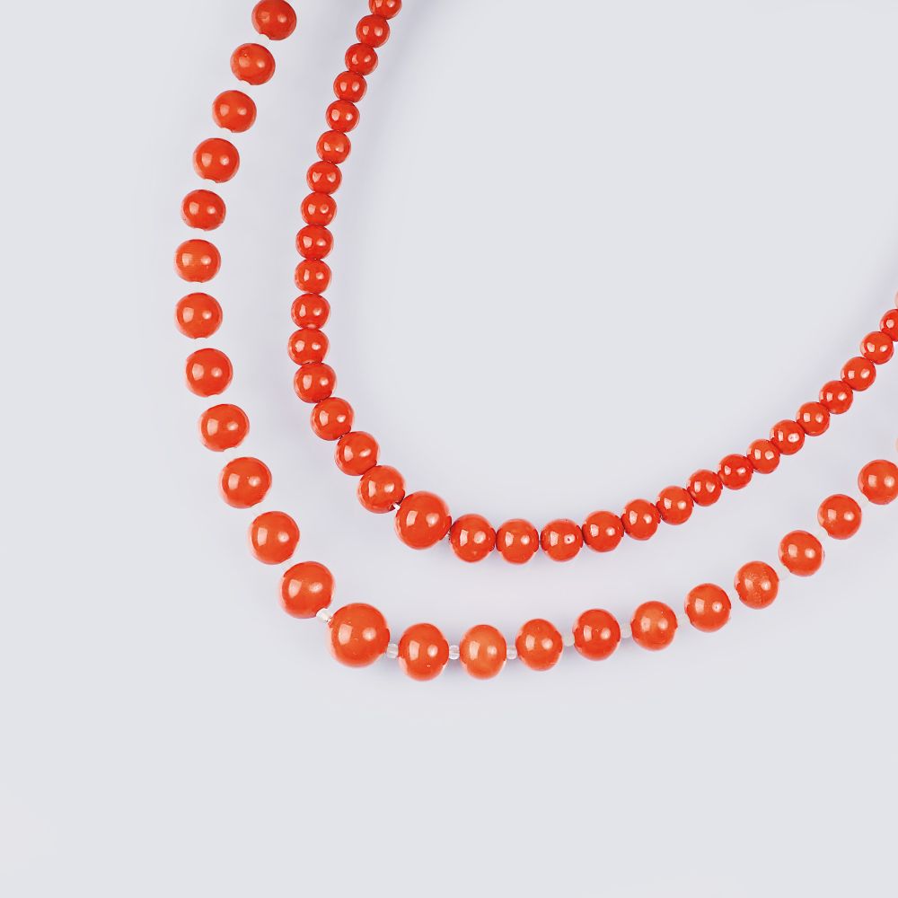 Two antique Coral Necklaces