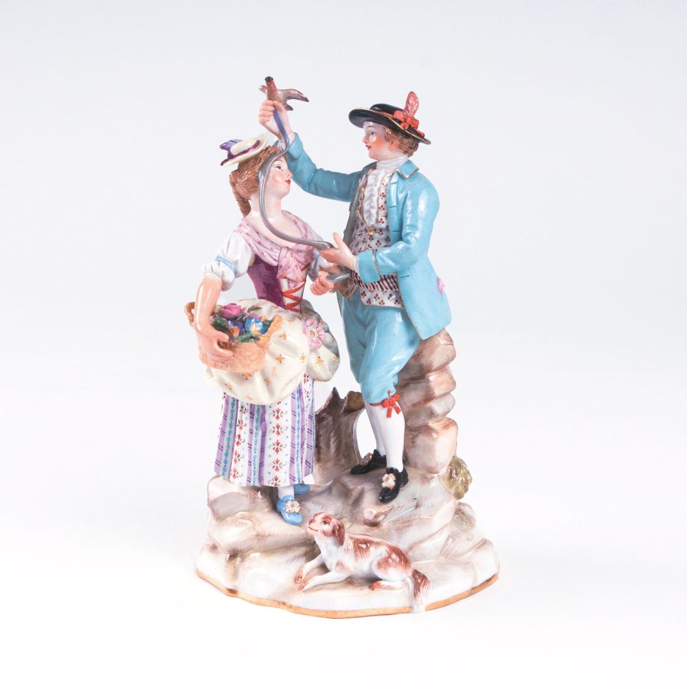 Michel Victor Acier - Galantes Gärtner-Paar Galantes Gärtner-Paar