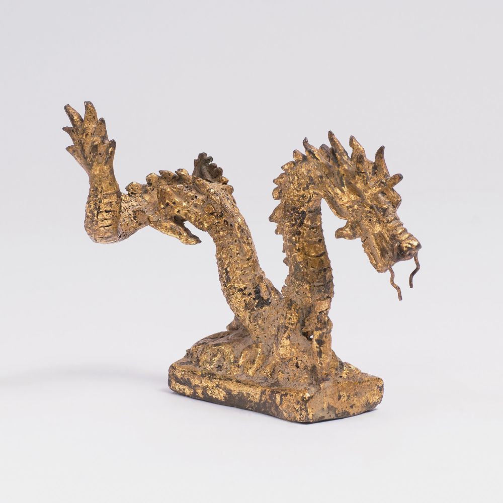 Vergoldete Bronze-Figur 'Drache' - Bild 2