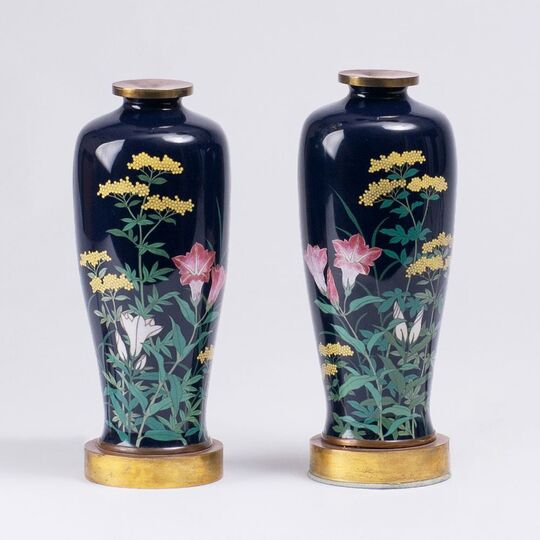 A Pair of Cloisonné Vases